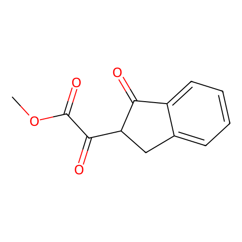 Methyl 2-oxo-2-(3-oxo-1,2-dihydroinden-2-yl)acetate structure