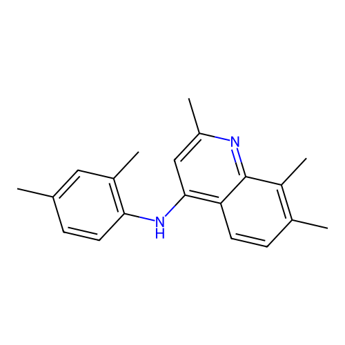 N-(2,4-dimethylphenyl)-2,7,8-trimethylquinolin-4-amine structure