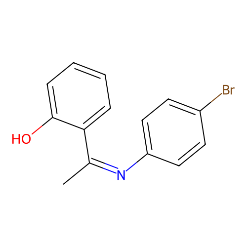 2-[N-(4-bromophenyl)ethanimidoyl]phenol structure