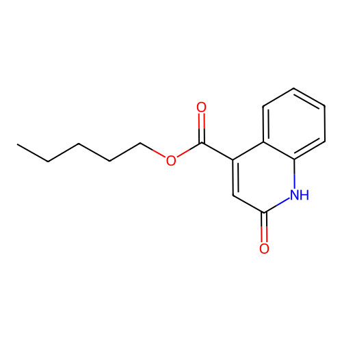 Pentyl 2-oxo-1,2-dihydroquinoline-4-carboxylate structure