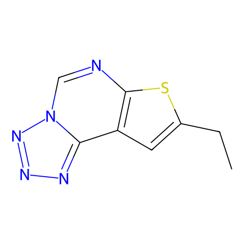 8-Ethyltetrazolo[1,5-c]thieno[3,2-e]pyrimidine structure