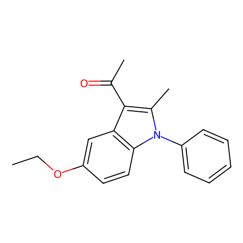 1-(5-ethoxy-2-methyl-1-phenyl-1H-indol-3-yl)ethanone structure