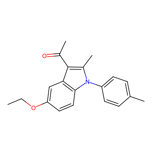 1-[5-ethoxy-2-methyl-1-(4-methylphenyl)-1H-indol-3-yl]ethanone structure