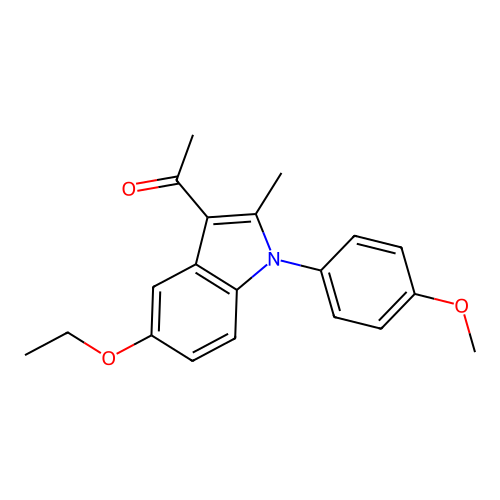 1-[5-ethoxy-1-(4-methoxyphenyl)-2-methyl-1H-indol-3-yl]ethanone structure
