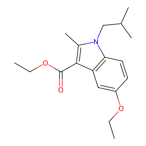 ethyl 5-ethoxy-1-isobutyl-2-methyl-1H-indole-3-carboxylate structure