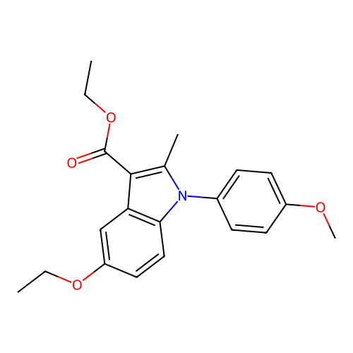 ethyl 5-ethoxy-1-(4-methoxyphenyl)-2-methyl-1H-indole-3-carboxylate structure