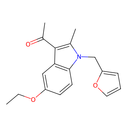1-[5-ethoxy-1-(furan-2-ylmethyl)-2-methyl-1H-indol-3-yl]ethanone structure
