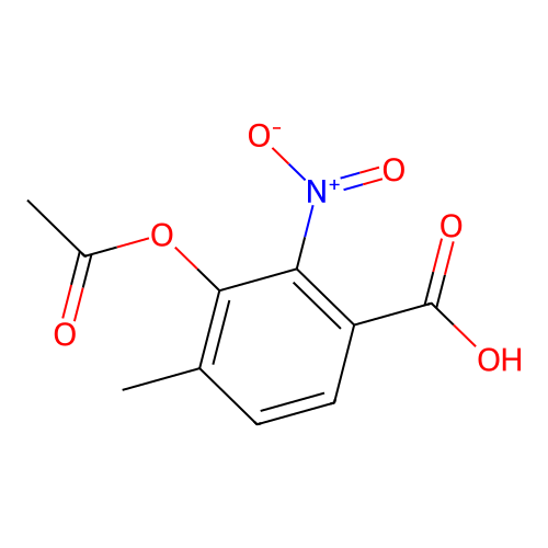 3-Acetyloxy-4-methyl-2-nitrobenzoic acid structure