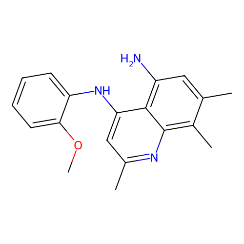 N~4~-(2-methoxyphenyl)-2,7,8-trimethyl-4,5-quinolinediamine structure