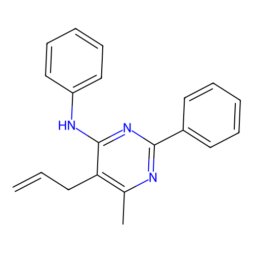 5-allyl-6-methyl-N,2-diphenyl-4-pyrimidinamine structure