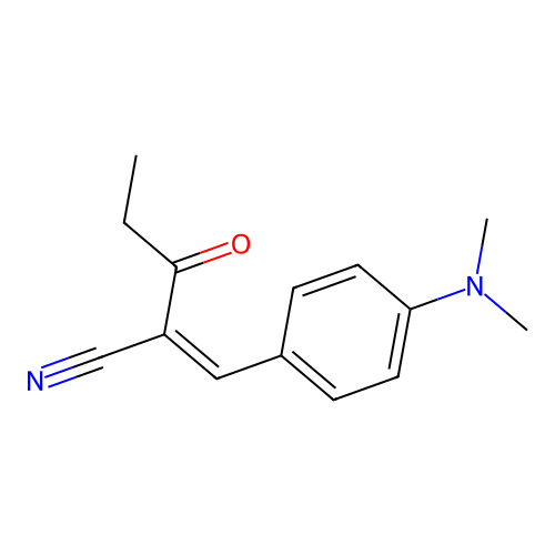 2-[[4-(Dimethylamino)phenyl]methylidene]-3-oxopentanenitrile structure