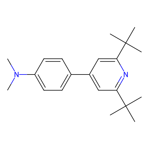 4-(2,6-ditert-butyl-4-pyridinyl)-N,N-dimethylaniline structure