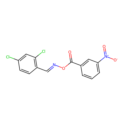 [(2,4-Dichlorophenyl)methylideneamino] 3-nitrobenzoate structure