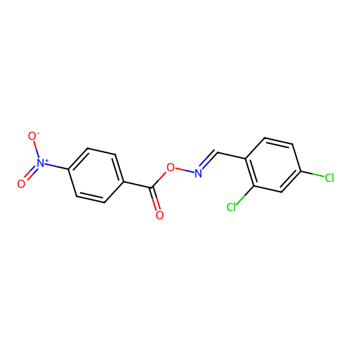 [(2,4-Dichlorophenyl)methylideneamino] 4-nitrobenzoate structure