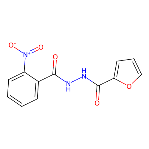 N'-(2-nitrobenzoyl)furan-2-carbohydrazide structure