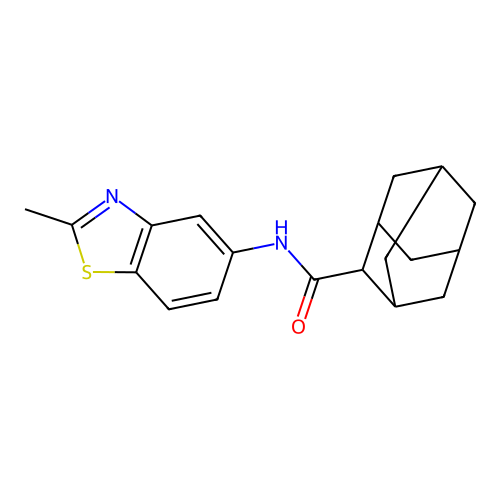 N-(2-methyl-1,3-benzothiazol-5-yl)-2-adamantanecarboxamide structure