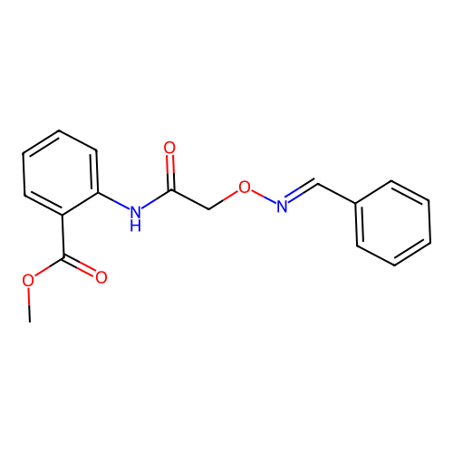 Methyl 2-[[2-(benzylideneamino)oxyacetyl]amino]benzoate structure