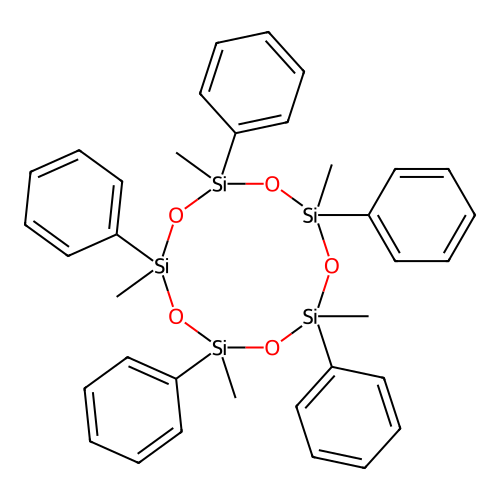 Cyclopentasiloxane, 2,4,6,8,10-pentamethyl-2,4,6,8,10-pentaphenyl- structure