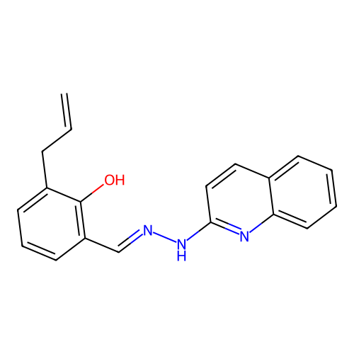 2-Prop-2-enyl-6-[(quinolin-2-ylhydrazinylidene)methyl]phenol structure