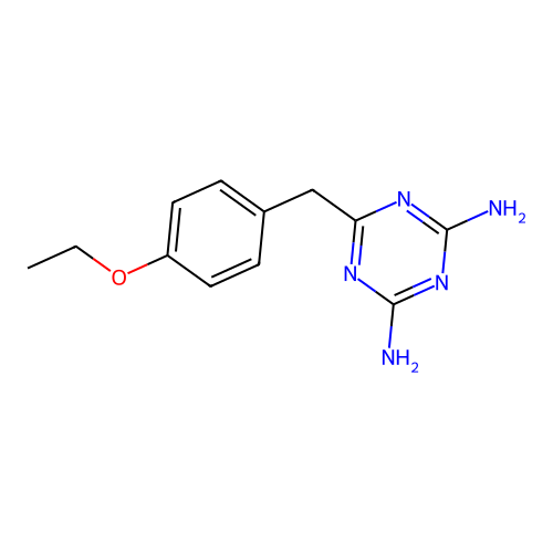 6-(4-Ethoxybenzyl)-1,3,5-triazine-2,4-diamine structure