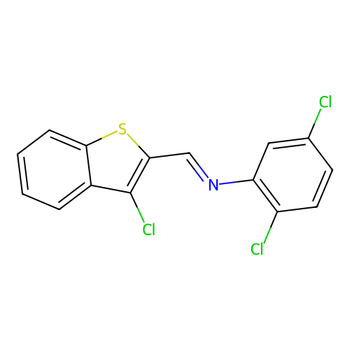 2,5-dichloro-N-[(3-chloro-1-benzothien-2-yl)methylene]aniline structure