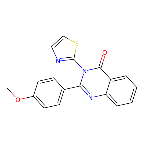 2-(4-Methoxy-phenyl)-3-thiazol-2-yl-3H-quinazolin-4-one structure