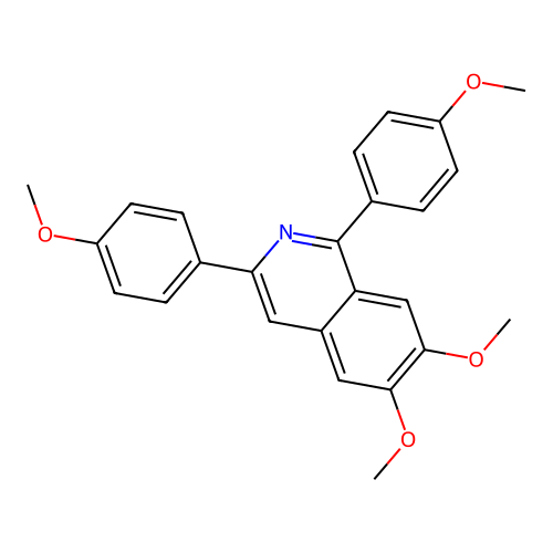 6,7-Dimethoxy-1,3-bis(4-methoxyphenyl)isoquinoline structure