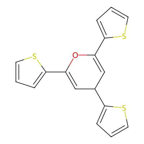 2,4,6-tri(thiophen-2-yl)-4H-pyran structure