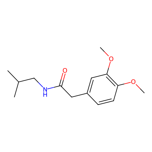 2-(3,4-dimethoxyphenyl)-N-isobutylacetamide structure