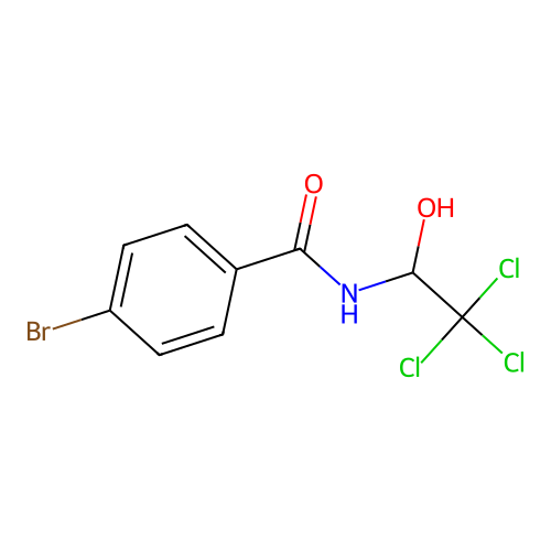 4-bromo-N-(2,2,2-trichloro-1-hydroxyethyl)benzamide structure