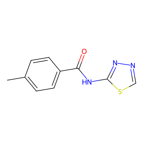 4-methyl-N-(1,3,4-thiadiazol-2-yl)benzamide structure