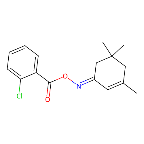 [(3,5,5-Trimethylcyclohex-2-en-1-ylidene)amino] 2-chlorobenzoate structure