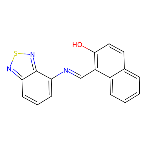 1-[(2,1,3-Benzothiadiazol-4-ylimino)methyl]-2-naphthol structure