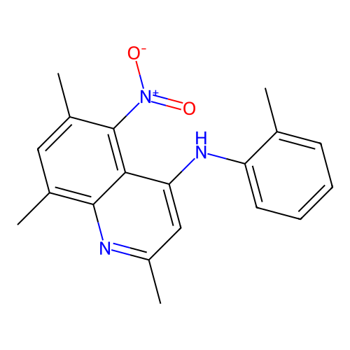 5-Nitro-2,6,8-trimethyl-4-(2-toluidino)quinoline structure