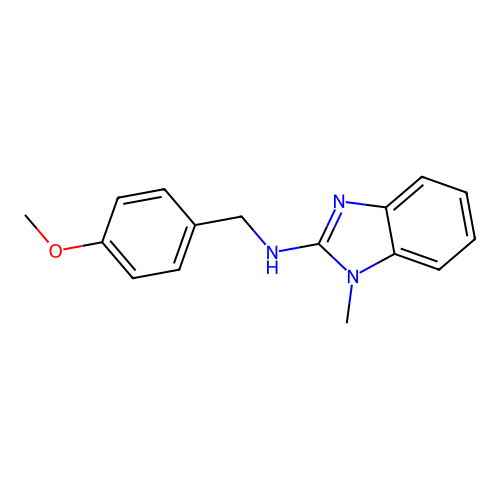 N-(4-methoxybenzyl)-1-methyl-1H-benzimidazol-2-amine structure