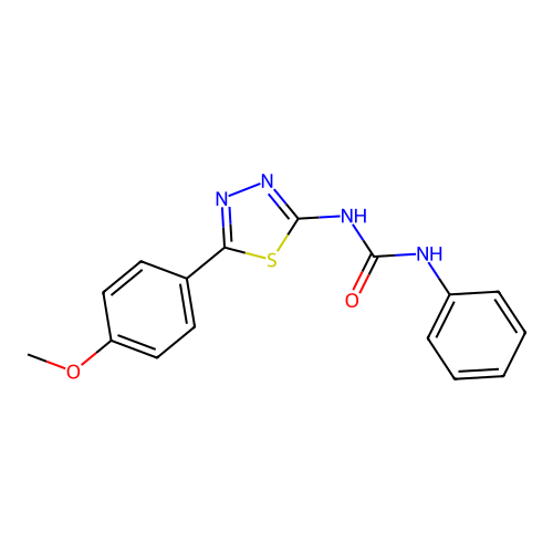 1-[5-(4-Methoxyphenyl)-1,3,4-thiadiazol-2-yl]-3-phenylurea structure