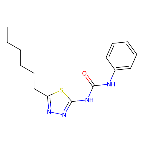 1-(5-Hexyl-1,3,4-thiadiazol-2-yl)-3-phenylurea structure