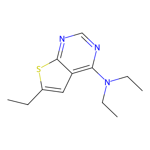 N,N,6-triethylthieno[2,3-d]pyrimidin-4-amine structure