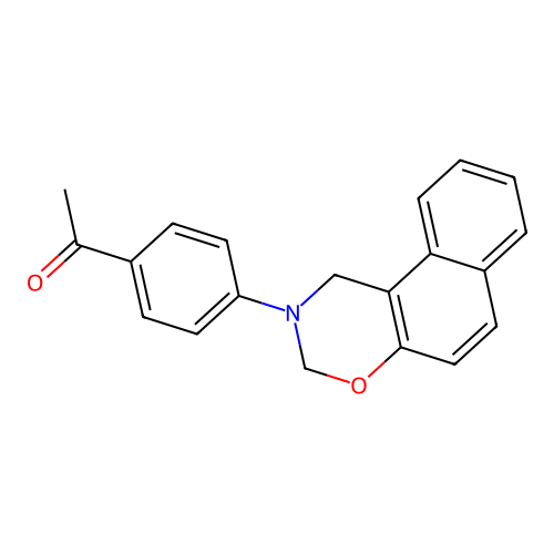 1-[4-(1H-naphtho[1,2-e][1,3]oxazin-2(3H)-yl)phenyl]ethanone structure