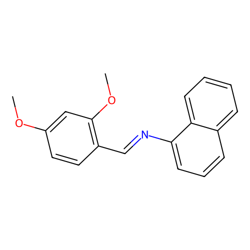 N-(2,4-二甲氧基亚苄基)-N-(1-萘基)胺 structure