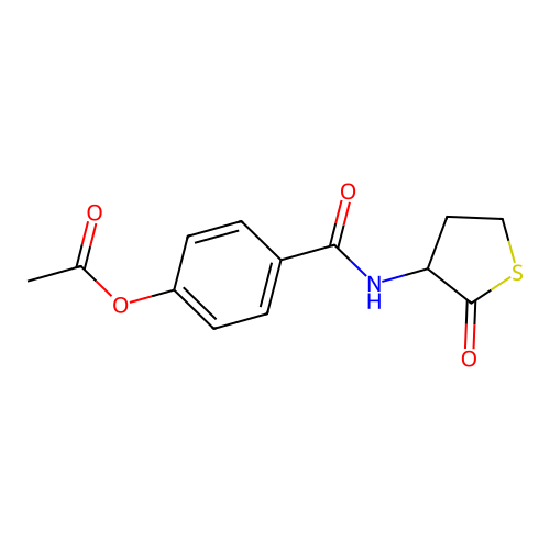 [4-[(2-Oxothiolan-3-yl)carbamoyl]phenyl] acetate structure