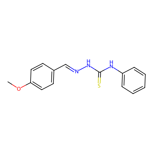 4-Methoxybenzaldehyde N-phenylthiosemicarbazone structure