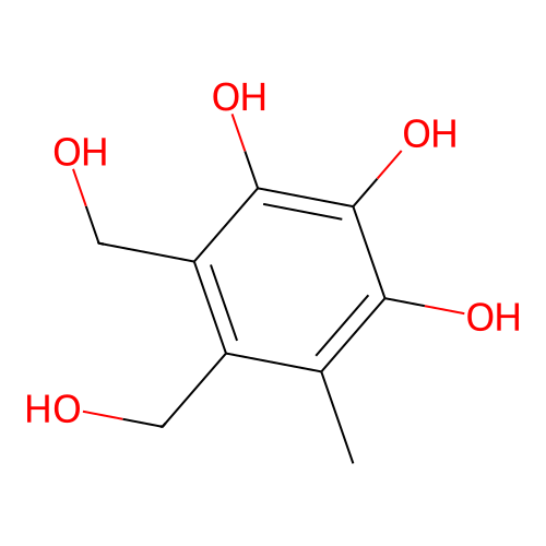 2,3,4-Trihydroxy-6-(hydroxymethyl)-5-methylbenzylacohol structure