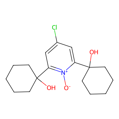 1-[4-Chloro-6-(1-hydroxycyclohexyl)-1-oxidopyridin-1-ium-2-yl]cyclohexan-1-ol structure