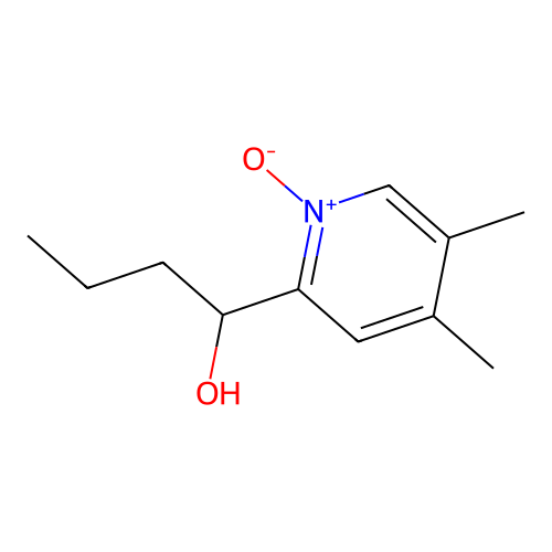 1-(4,5-Dimethyl-1-oxidopyridin-1-ium-2-yl)butan-1-ol structure