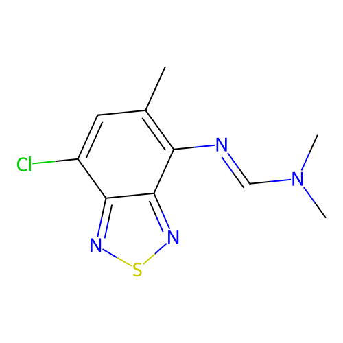(E)-N'-(7-chloro-5-methylbenzo[c][1,2,5]thiadiazol-4-yl)-N,N-dimethylformimidamide structure