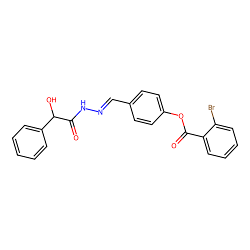 4-(2-(Hydroxy(phenyl)acetyl)carbohydrazonoyl)phenyl 2-bromobenzoate structure
