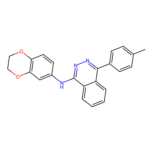 N-(2,3-dihydro-1,4-benzodioxin-6-yl)-4-(4-methylphenyl)phthalazin-1-amine structure