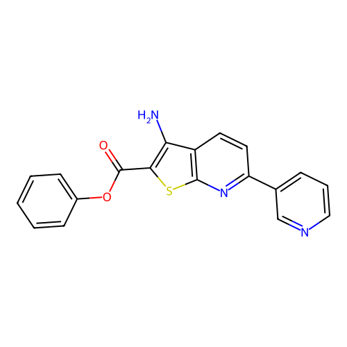 Phenyl 3-amino-6-(pyridin-3-yl)thieno[2,3-b]pyridine-2-carboxylate structure