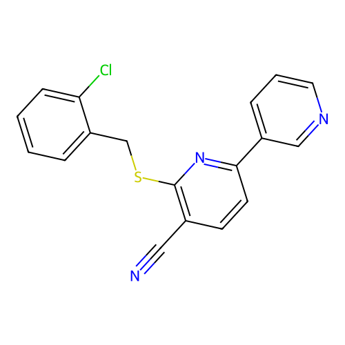 6-[(2-Chlorobenzyl)sulfanyl]-2,3'-bipyridine-5-carbonitrile structure